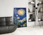 Impasto glass print bringing post-impressionist edge to a gallery wall