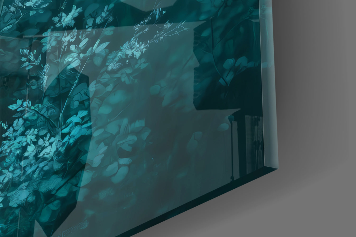 Mint Deer Glass Wall Art || Designer Collection