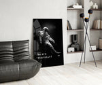 Space glass print bringing cosmic edge to a man cave
