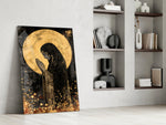 Icon panel against a moody dark-painted accent wall