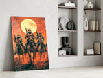 Stormtrooper panel against a moody dark-painted accent wall