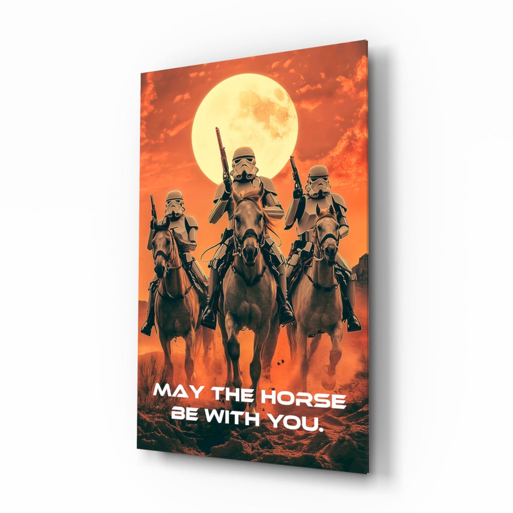 Cowboy Empire quoted glass wall art in a modern home cinema