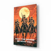 Cowboy Empire quoted glass wall art in a modern home cinema