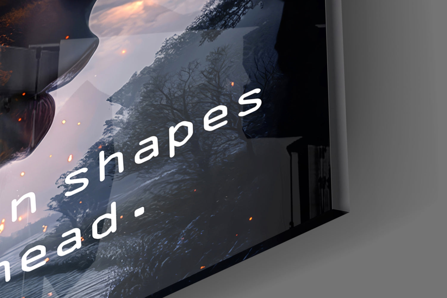 The Fire Within Glass Wall Art || Designer Collection