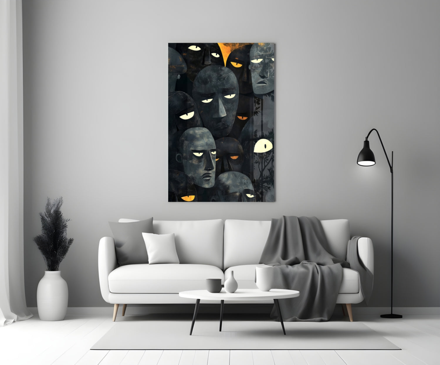 Foreign Faces Glass Wall Art || Designer Collection