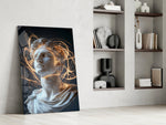 Aurelius panel against a moody dark-painted accent wall