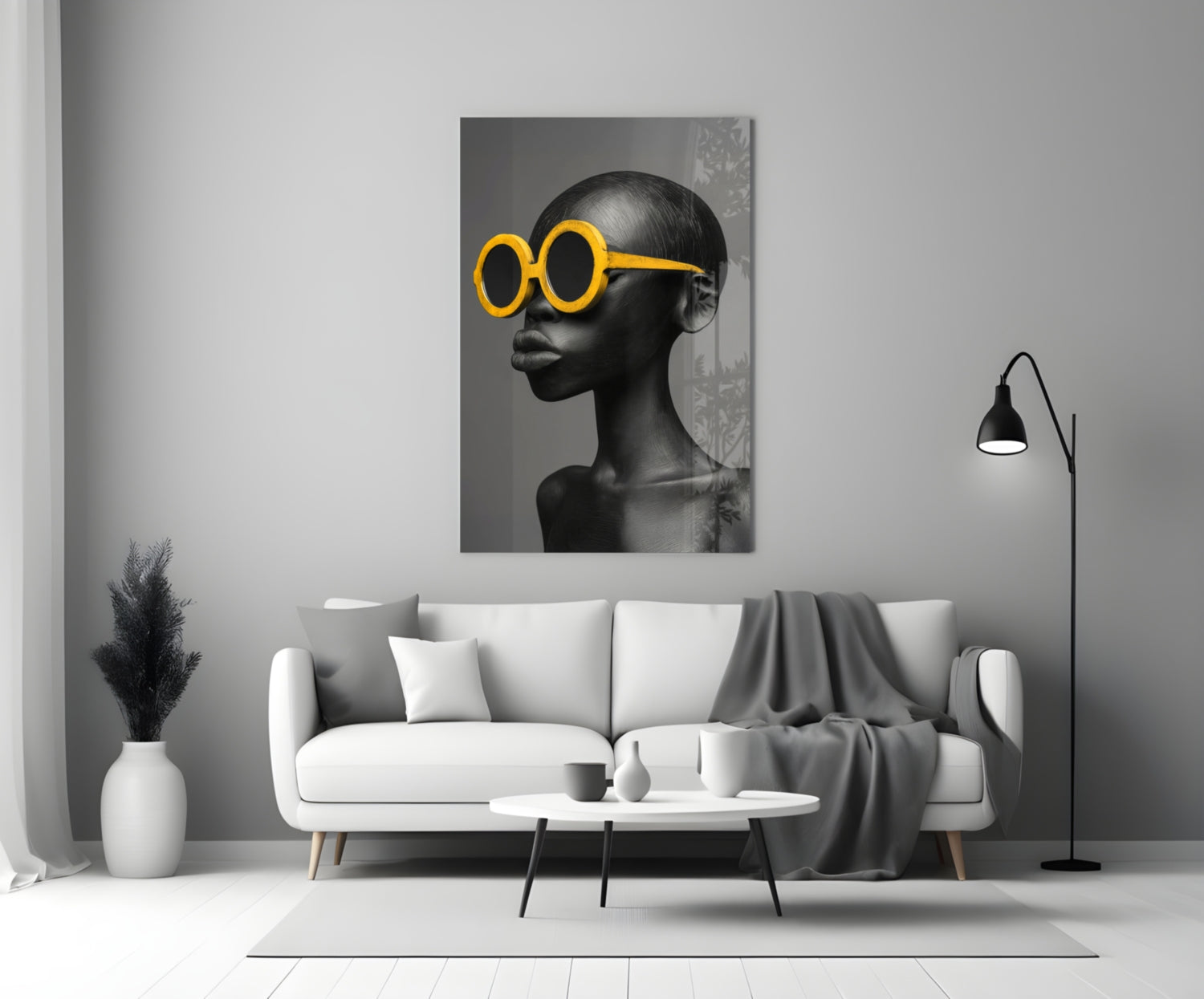 Faces of Colors Glass Wall Art || Designer Collection