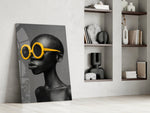 Fashion panel against a moody dark-painted accent wall