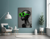 Faces of Colors lime artwork styled in a creative loft interior