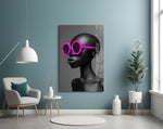 Faces of Colors magenta artwork styled in a creative loft interior