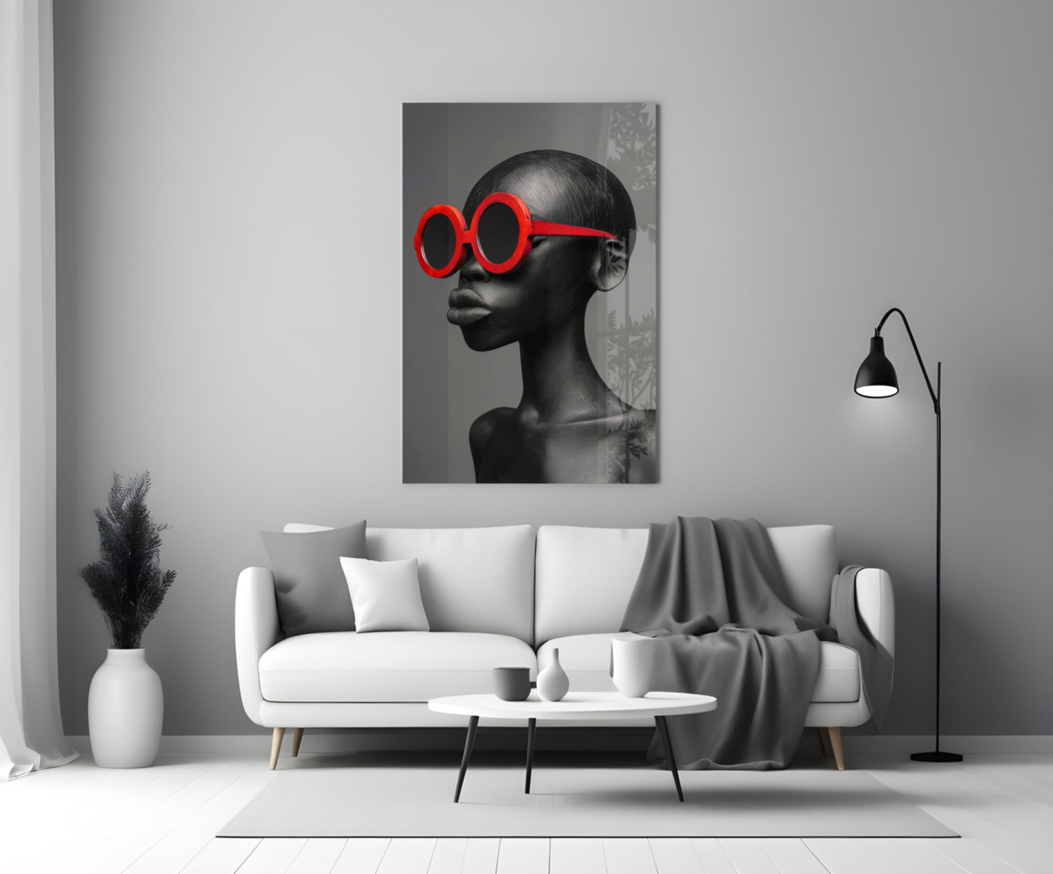 Faces of Colors Glass Wall Art || Designer Collection