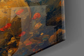 Designer-collection artwork in a romantic bedroom interior