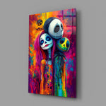 Designer-collection Tim Burton panel anchoring a teen's bedroom wall