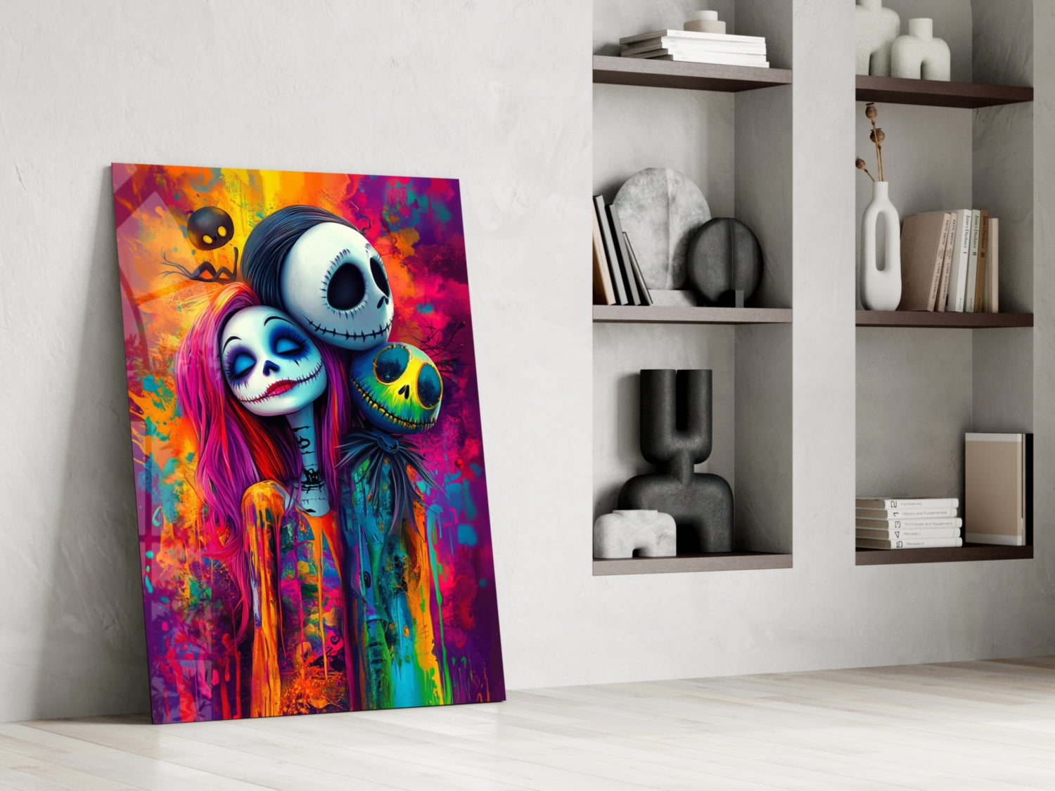 Colorful Nightmare Glass Wall Art || Designer Collection