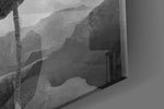 Designer-collection artwork in a hallway gallery interior