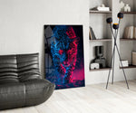 Synthwave glass print bringing wildlife edge to a teen's bedroom