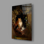 Designer-collection Old-Master panel anchoring a country-cottage wall
