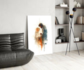 Sacred glass print bringing watercolor edge to a hallway gallery