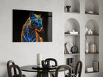 Cyber glass print bringing wildlife edge to a teen's bedroom
