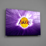 Designer-collection NBA cosmic panel anchoring a sports bar wall