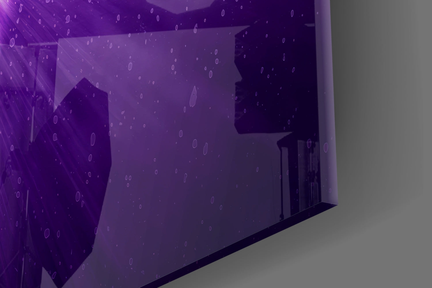 Los Angeles Lakers: Purple Flash  Glass Wall Art || Designer Collection