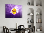 NBA glass print bringing Lakers edge to a home gym