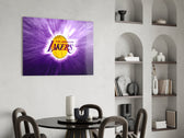 NBA glass print bringing Lakers edge to a home gym