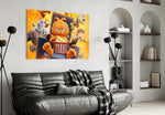 Garfield Lazy Day artwork styled in a family room interior