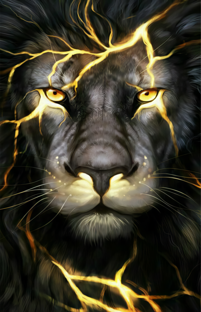 Lion Glass Wall Art
