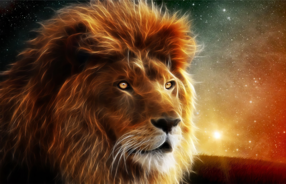 Lion Glass Wall Art