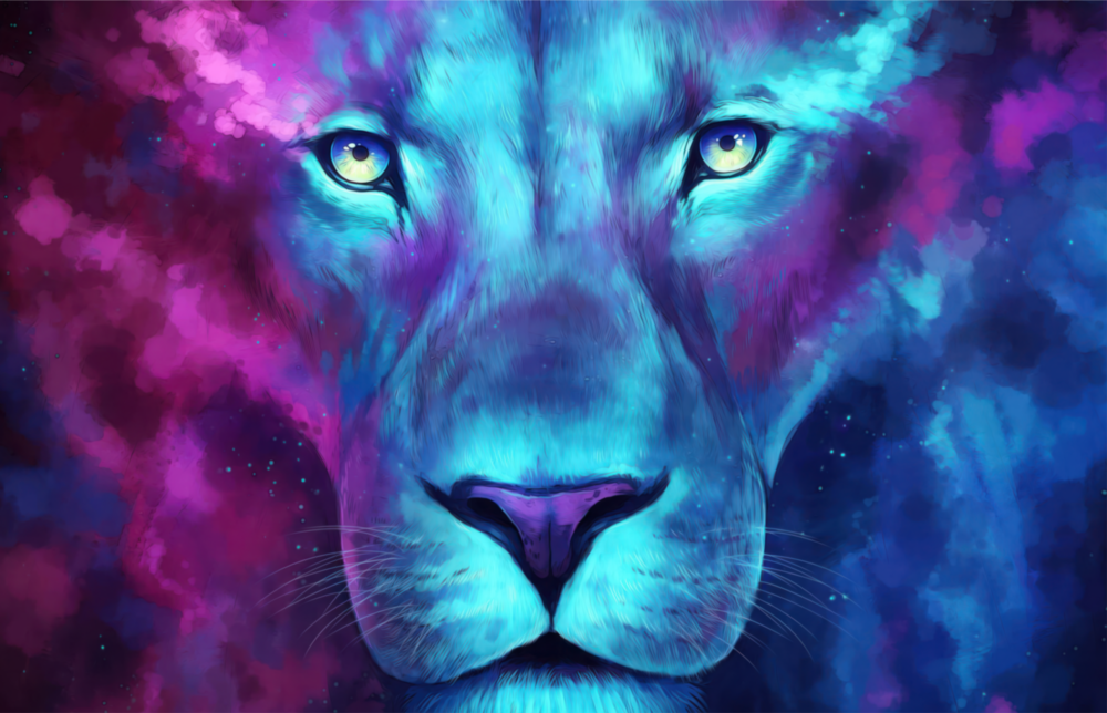 Lion Glass Wall Art
