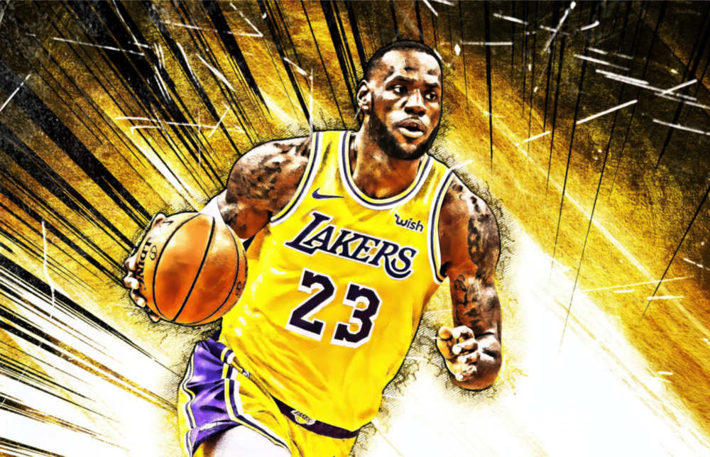 Lebron James Glass Wall Art