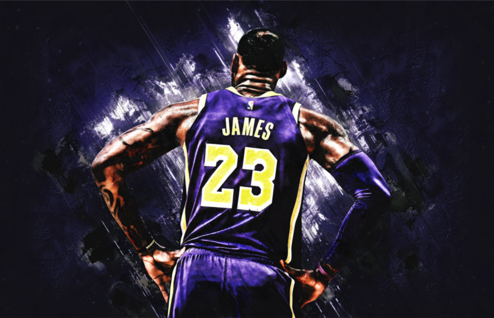Lebron James Glass Wall Art