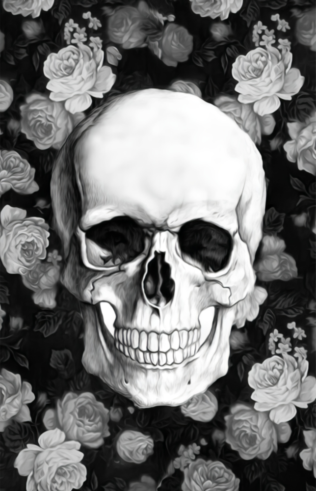 Skull Glass Wall Art