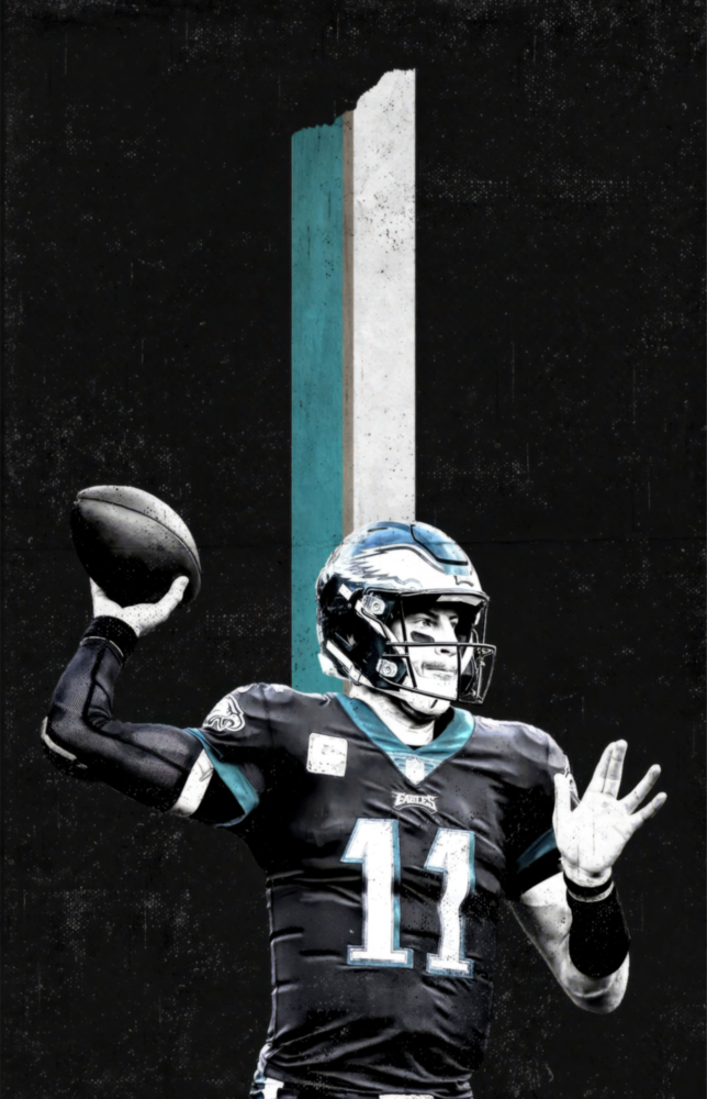 Carson Wentz Glass Wall Art