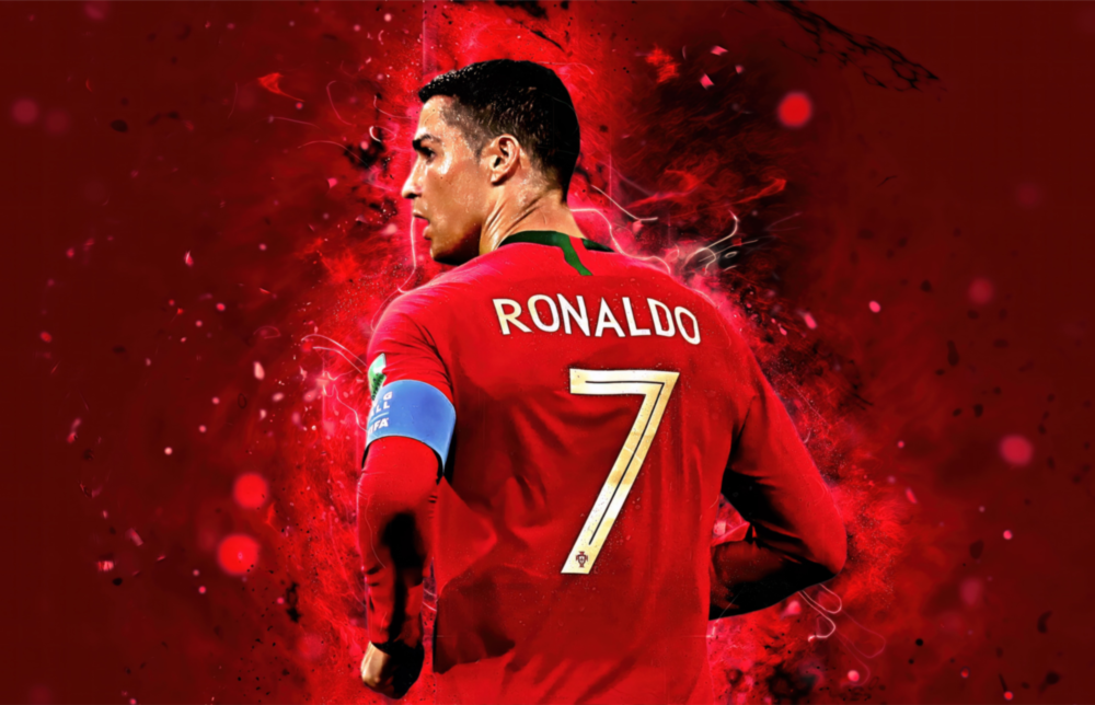Christiano Ronaldo Glass Wall Art
