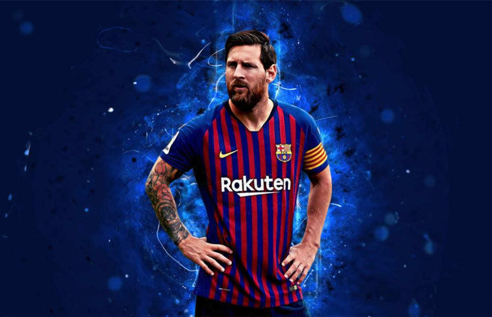 Messi Glass Wall Art
