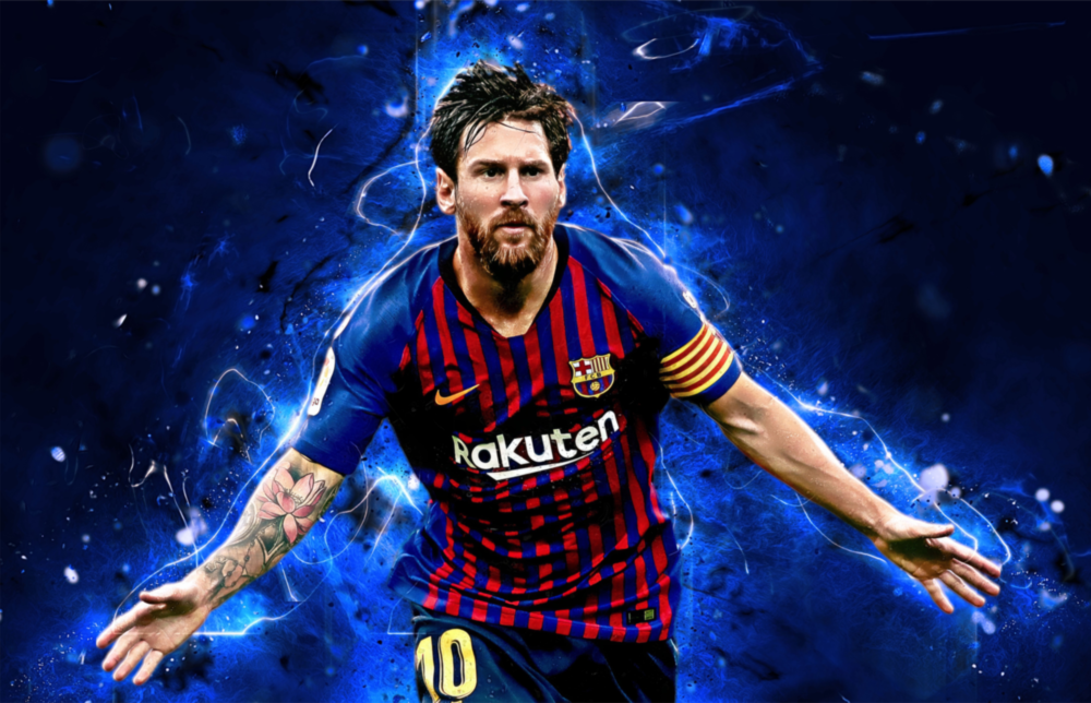 Messi Glass Wall Art