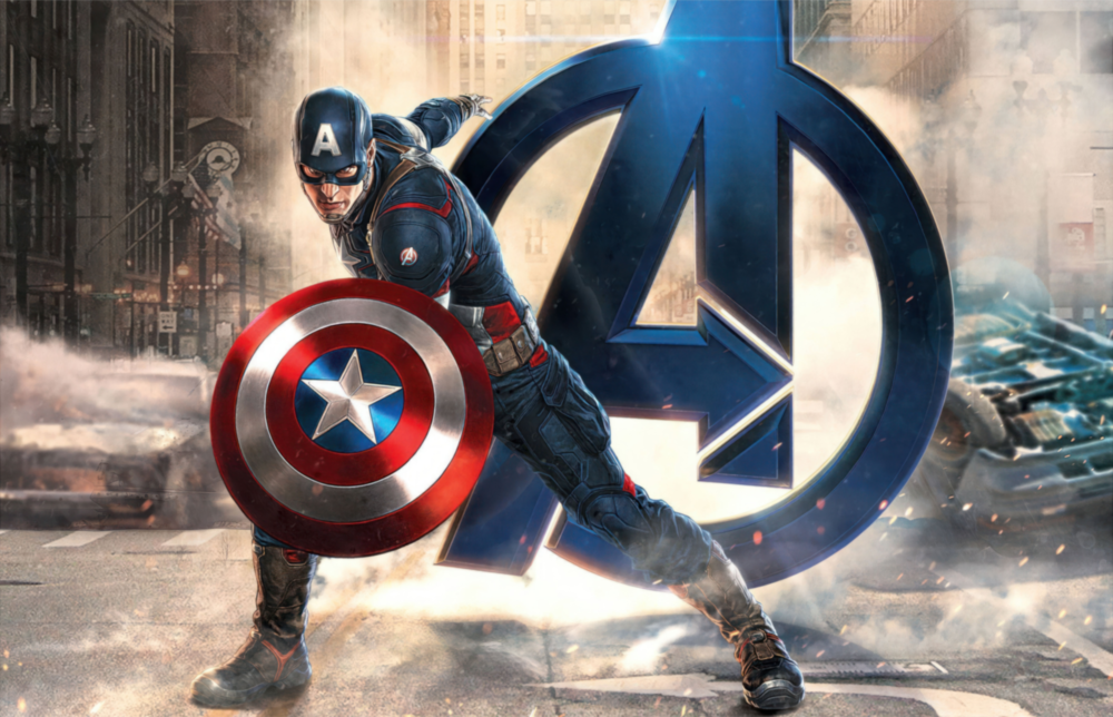 Captain America Glass Wall Art