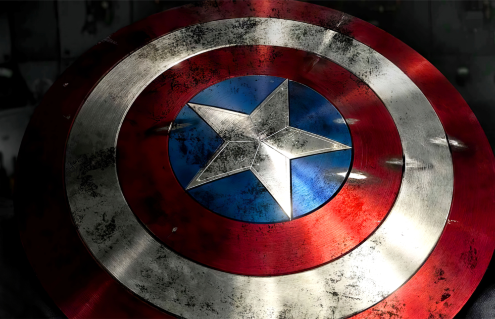 Captain America Glass Wall Art