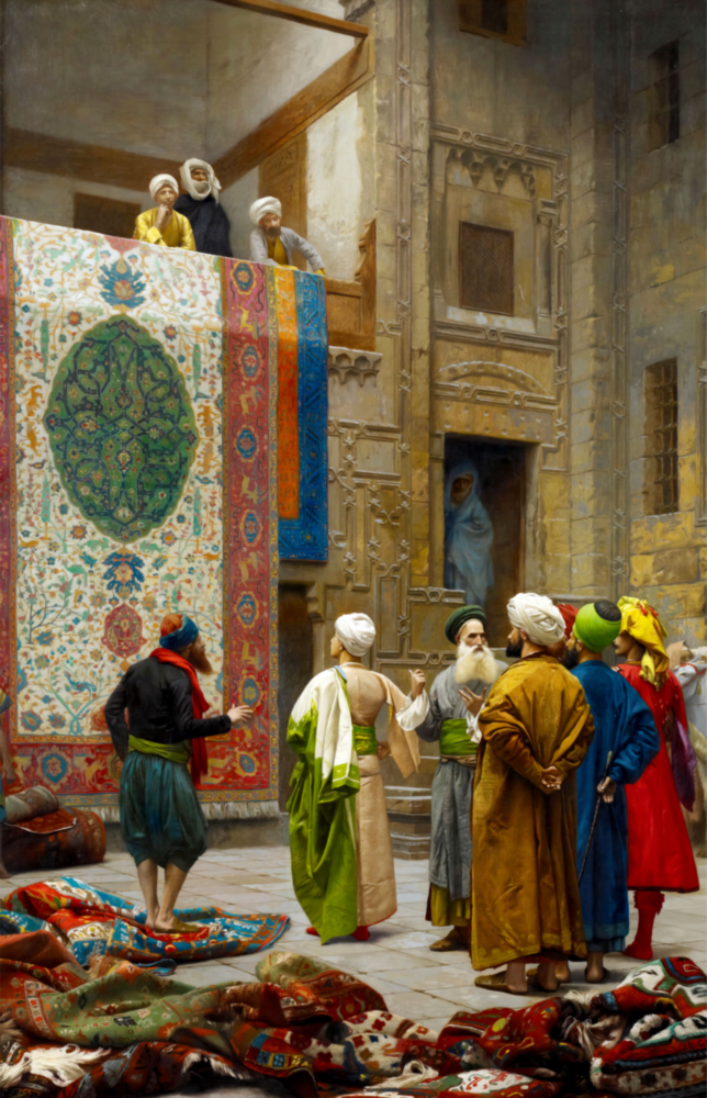 Carpet Seller Glass Wall Art