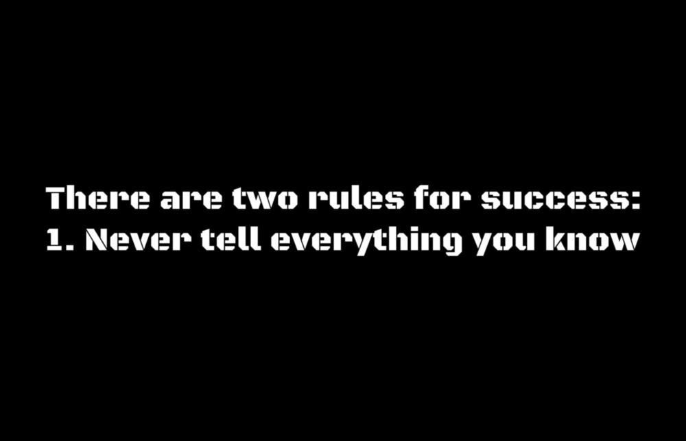 Two Rules for Success Glass Wall Art