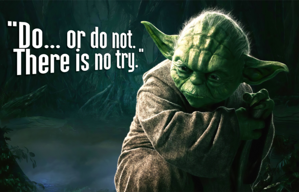 Words of Yoda Glass Wall Art