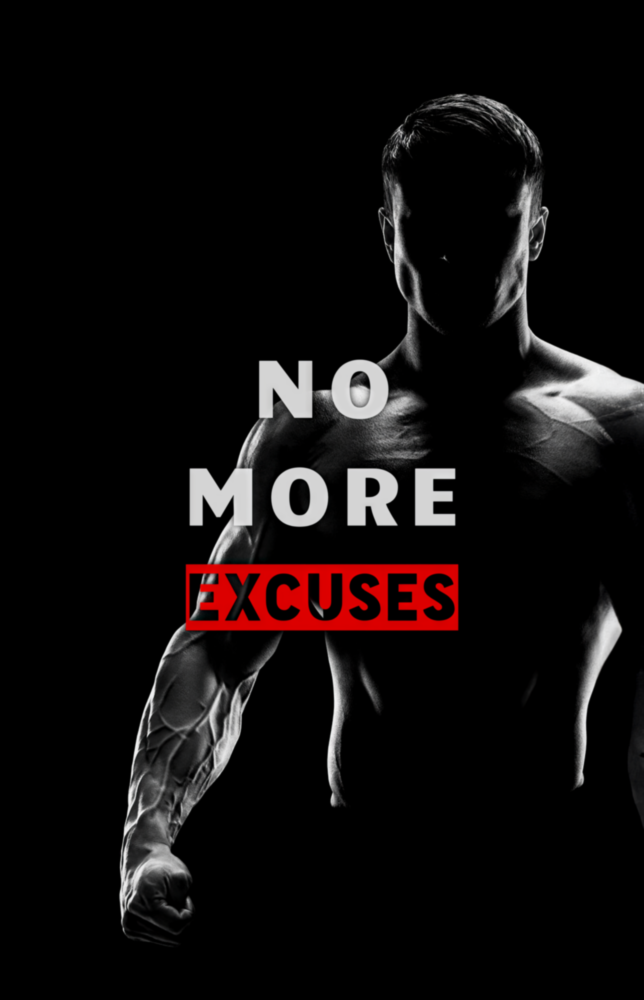 No More Excuses Glass Wall Art