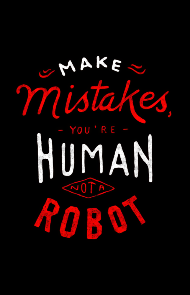 Make Mistakes Glass Wall Art
