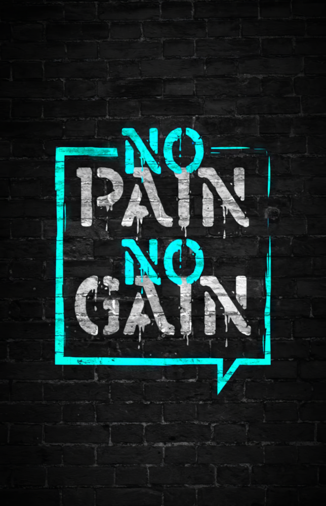 No Pain No Gain Glass Wall Art