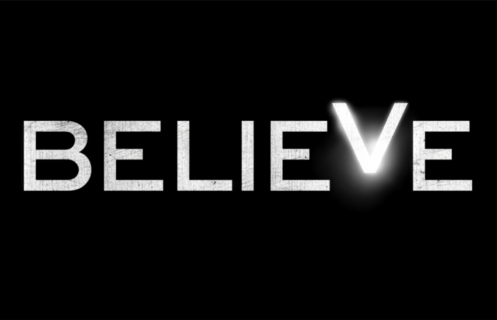 Believe Glass Wall Art