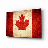 Canada Flag Glass Wall Art