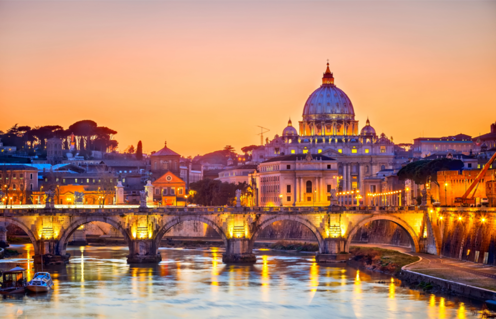 St, Peter's Basilica Glass Wall Art