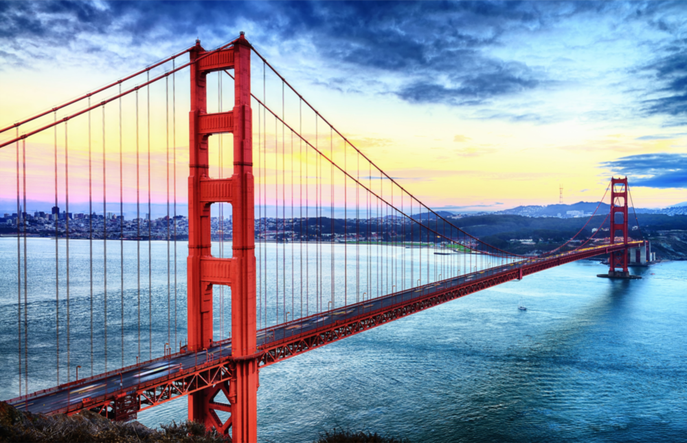 Golden Gate Bridge Glass Wall Art